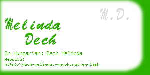 melinda dech business card